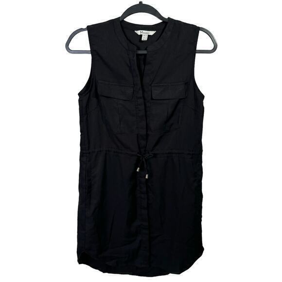 Moussy Sleeveless Drawstring Waist Black Dress‎ Size 6 - Picture 1 of 5